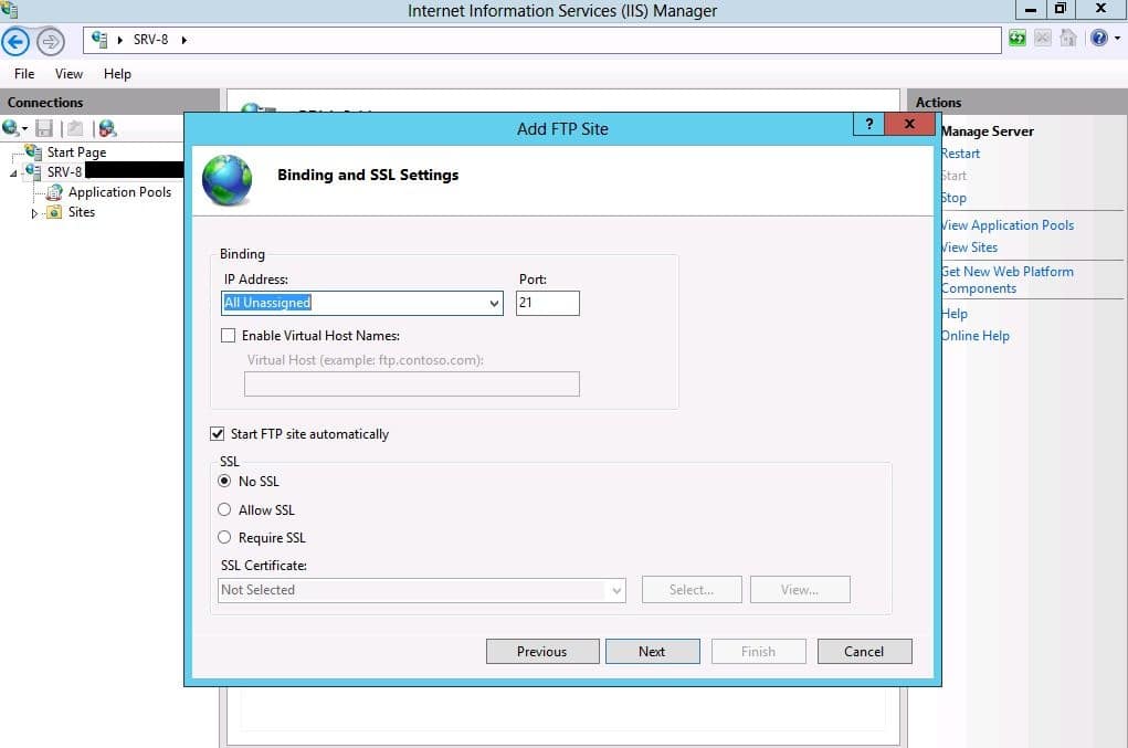 آموزش نصب Ftp روی ویندوز سرور 2012