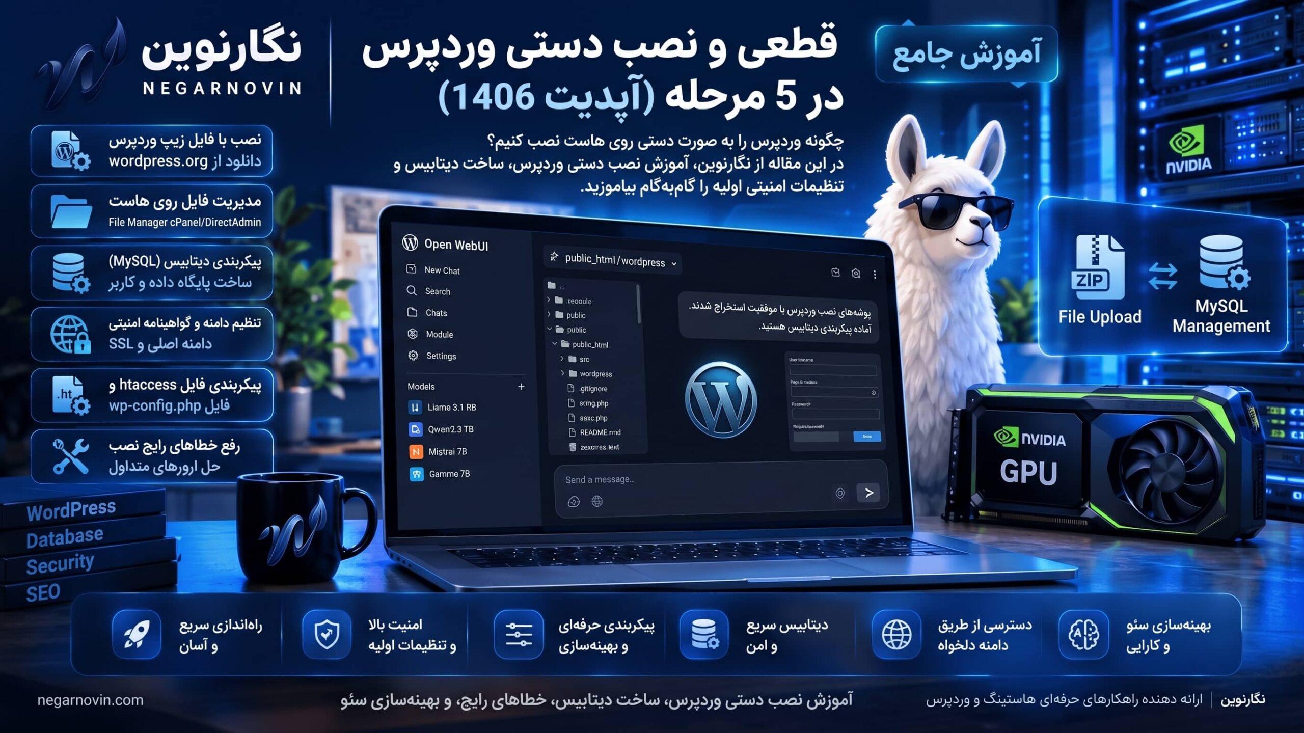 آموزش نصب دستی وردپرس