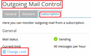 ایجاد محدودیت برای ارسال ایمیل در پلسک