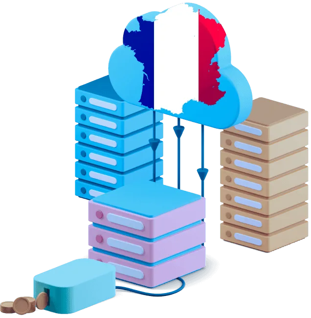 پرچم و دیتاسنتر OVH فرانسه