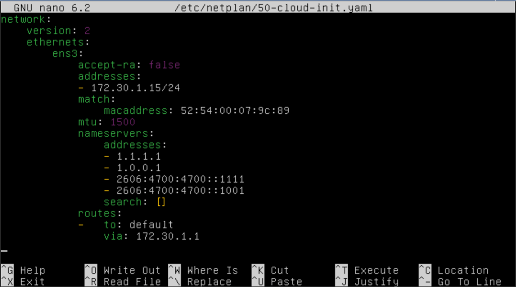 change ip ubuntu