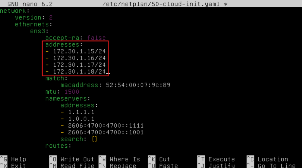 change ip address