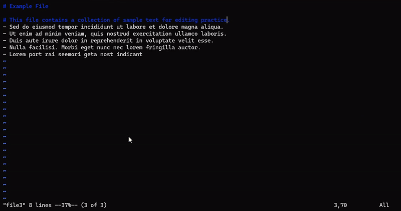 آموزش دستورات ویرایشگر vim