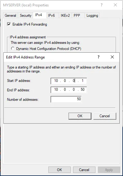 راه اندازی VPN در ویندوز سرور