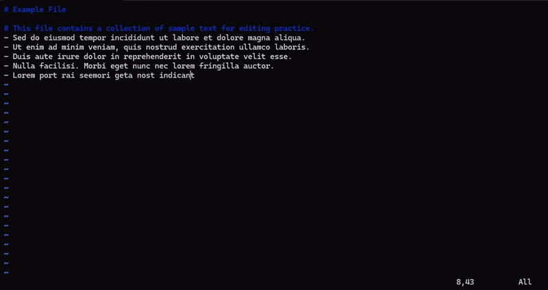 آموزش دستورات ویرایشگر vim