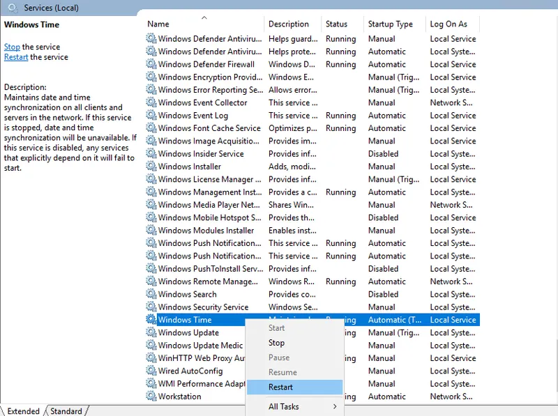 راه اندازی NTP در ویندوز سرور