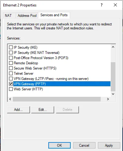 راه اندازی VPN در ویندوز سرور