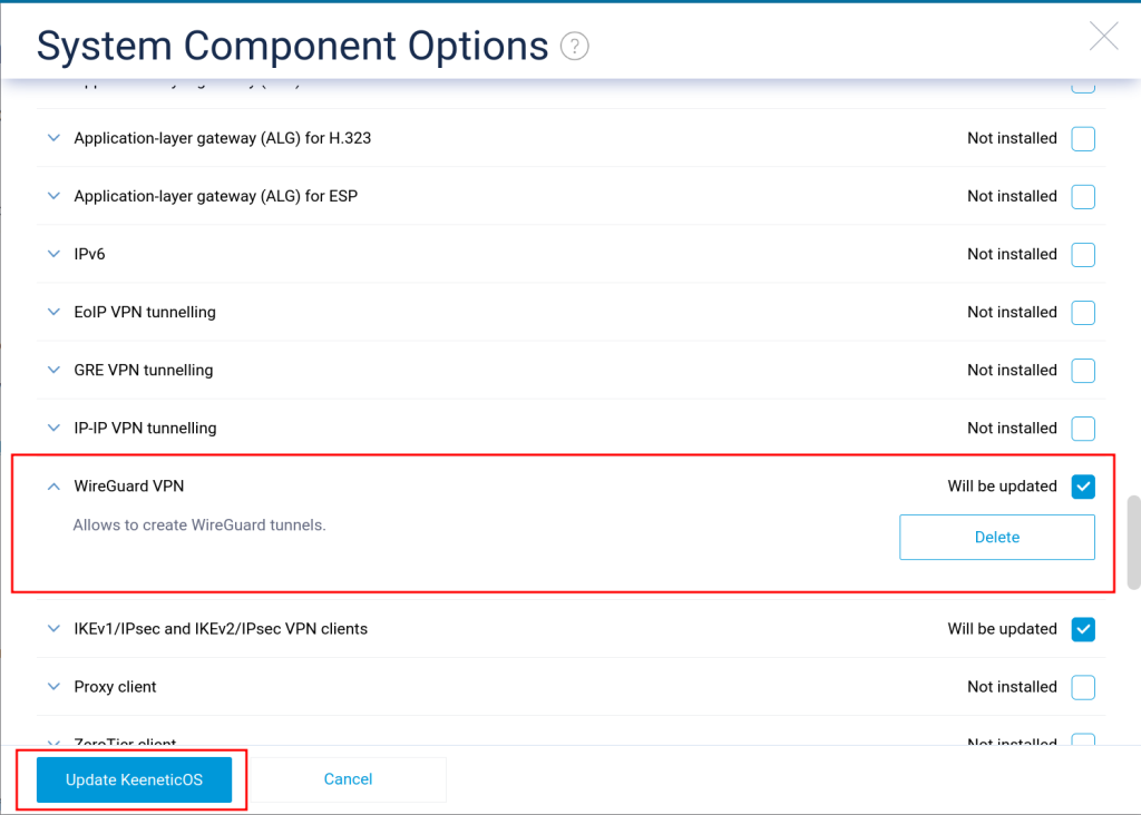 نصب AmneziaWG روی روتر Keenetic