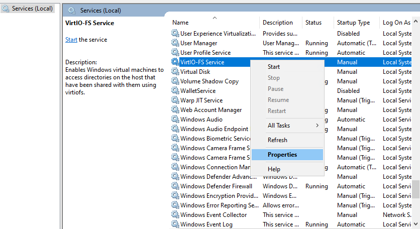 مونت کردن یک فایل سیستم در ویندوز