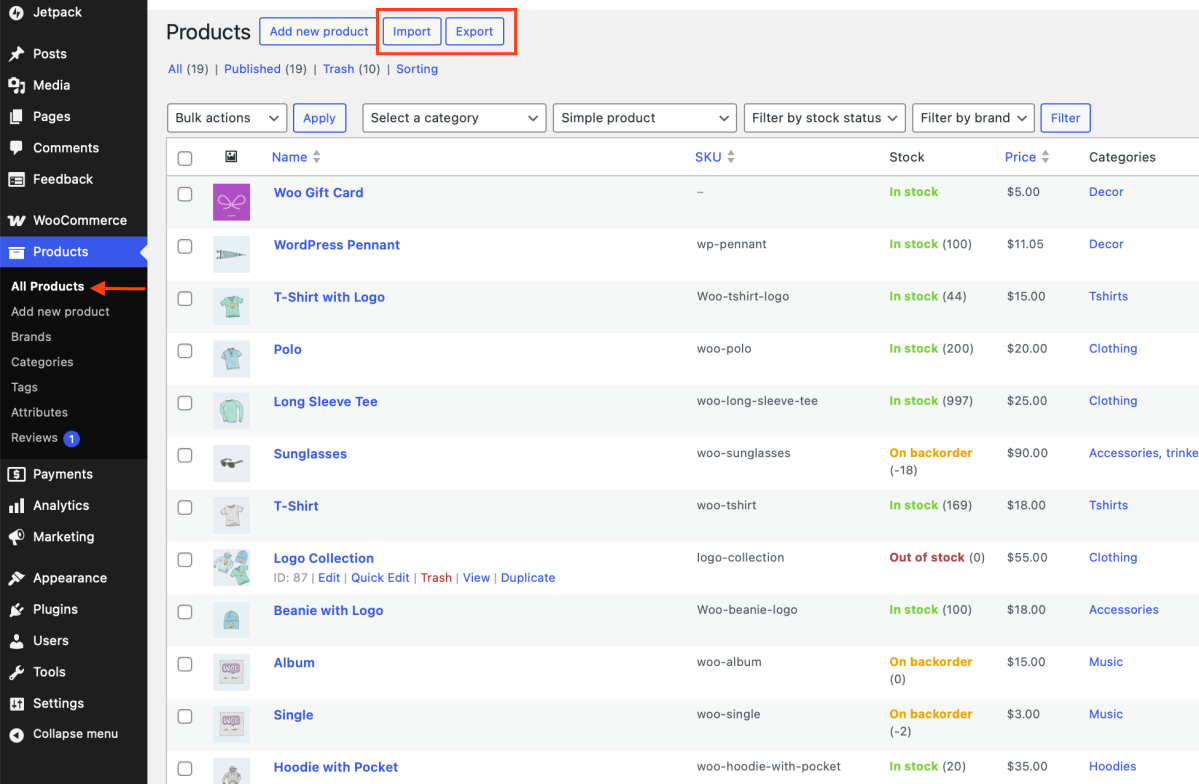 درون ریزی و برون بری محصولات