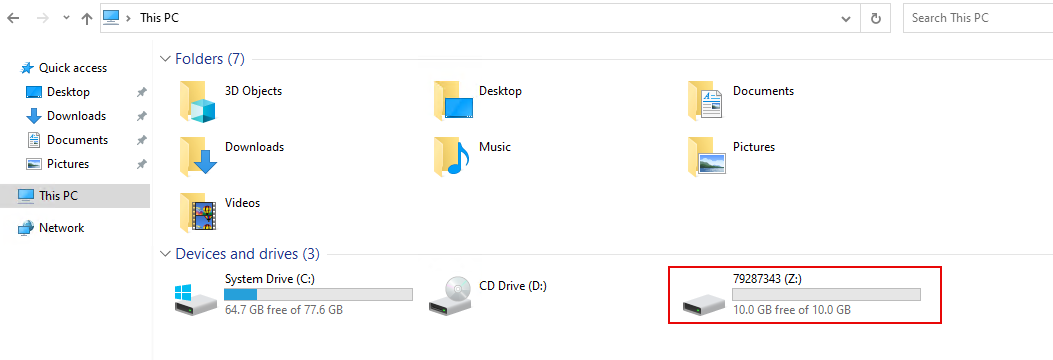 مونت کردن یک فایل سیستم در ویندوز