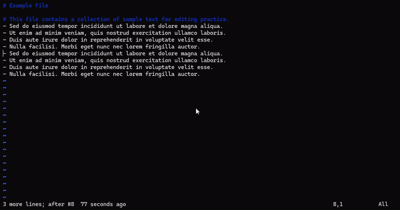 آموزش دستورات ویرایشگر vim