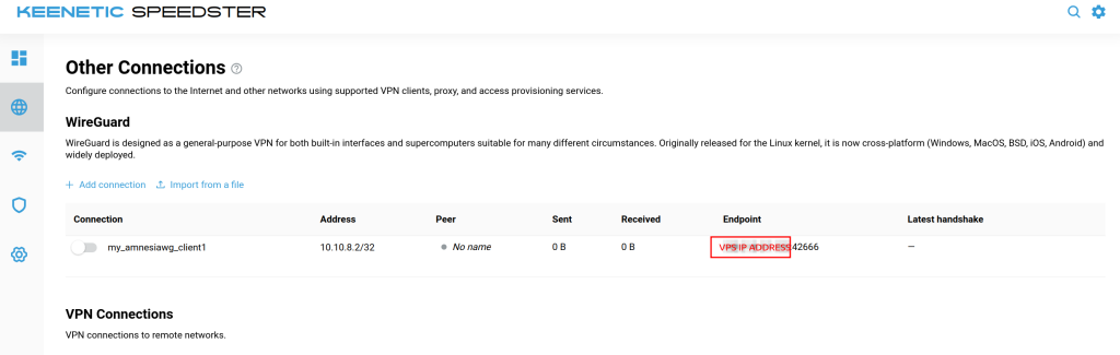 نصب AmneziaWG روی روتر Keenetic