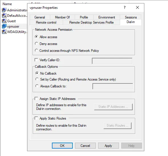راه اندازی VPN در ویندوز سرور