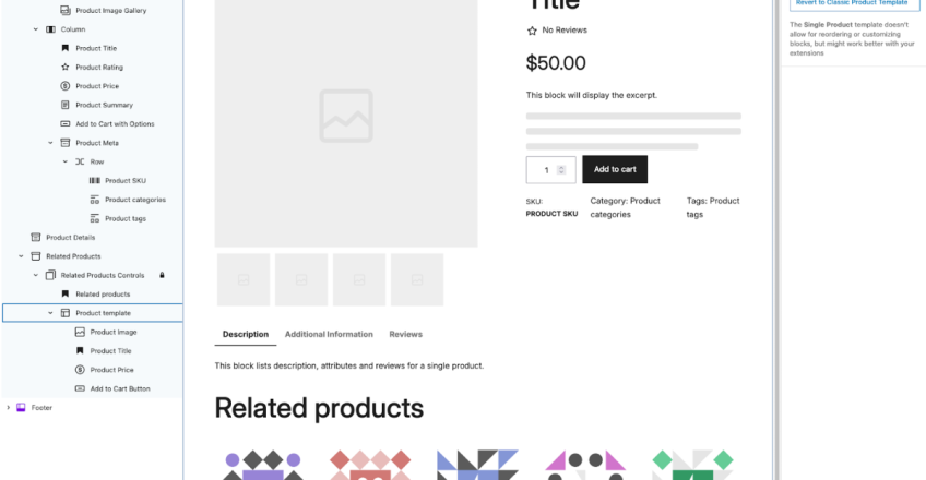 سفارشی سازی صفحات محصول