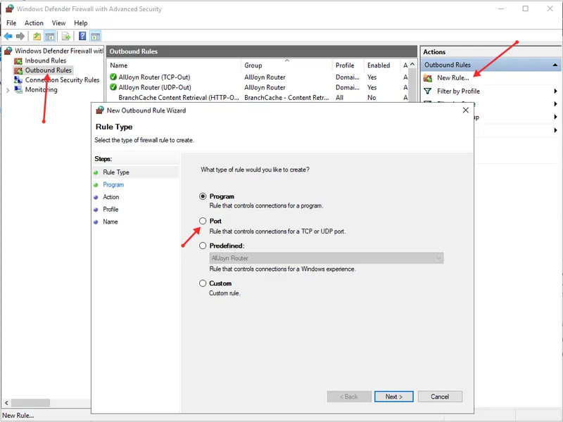 فایروال ویندوز سرور