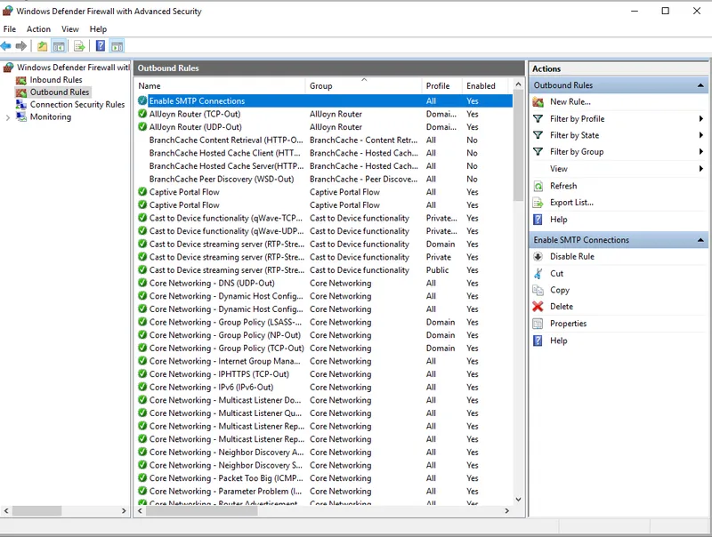 فایروال ویندوز سرور