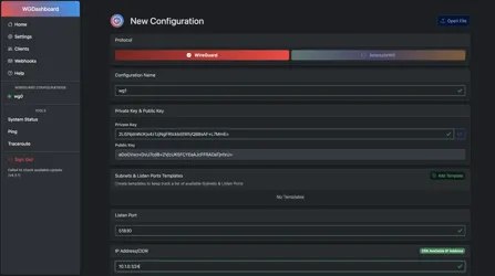 آموزش نصب WGDashboard