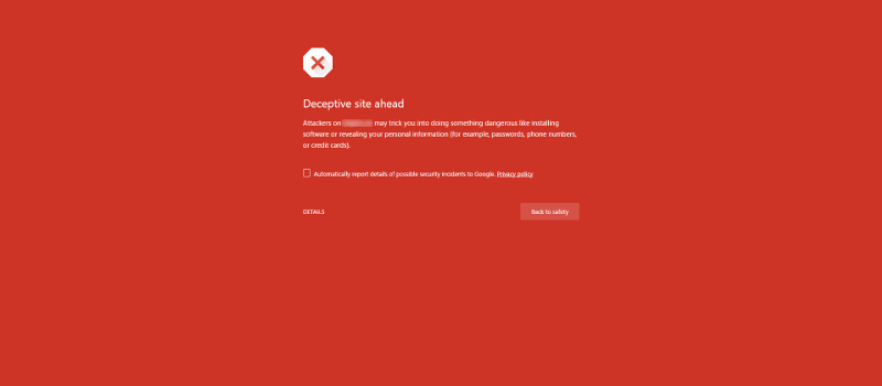 آموزش رفع خطای Deceptive site ahead