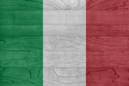 پرچم ایتالیا با افکت چوب — Italy Cloud Server نگارنوین