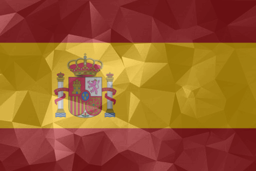 پرچم اسپانیا در افکت پلیگون — دیتاسنتر سویا Seville برای سرور مجازی اسپانیا نگارنوین