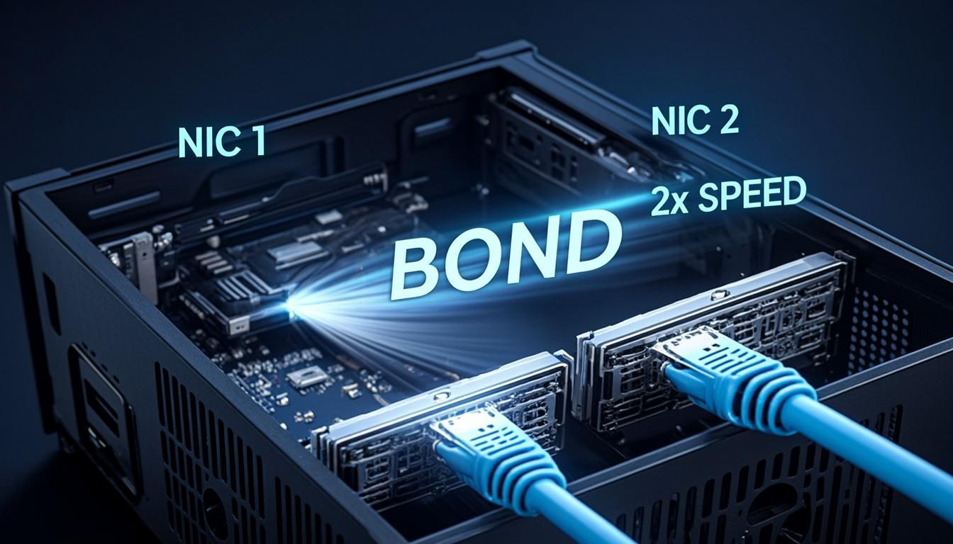 فعال سازی 2 کارت شبکه همزمان در سرور با bonding؛ جمع پهنای باند دو کارت شبکه در یک اتصال نگارنوین
